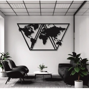 DÜNYA HARİTASI AHŞAP TABLO