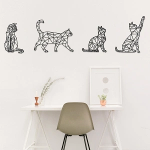 KEDİ TEMALI AHŞAP TABLO