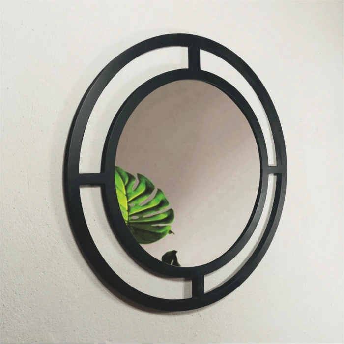 AHŞAP ÇERÇEVELİ YUVARLAK AYNA