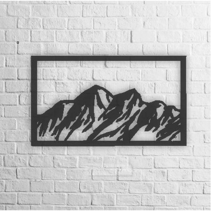 DAĞ İLÜETİ AHŞAP TABLO