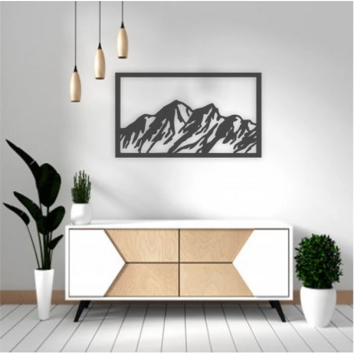 DAĞ İLÜETİ AHŞAP TABLO