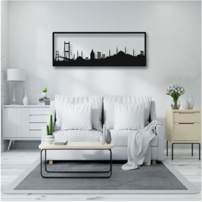 İSTANBUL SİLÜETİ AHŞAP TABLO