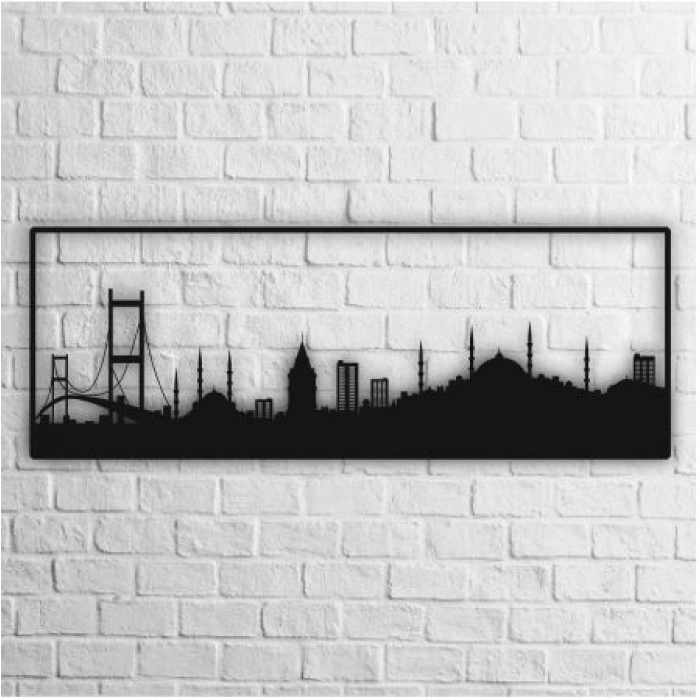 İSTANBUL SİLÜETİ AHŞAP TABLO