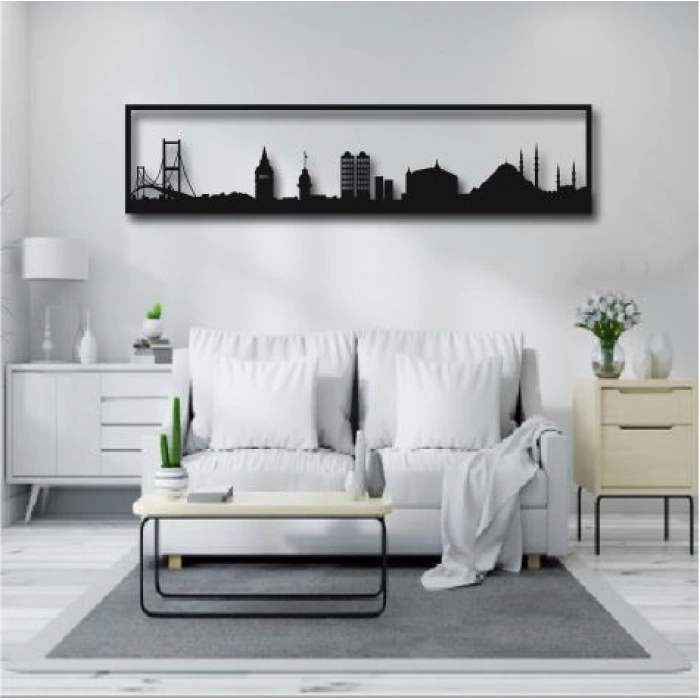 İSTANBUL SİLÜETİ AHŞAP TABLO