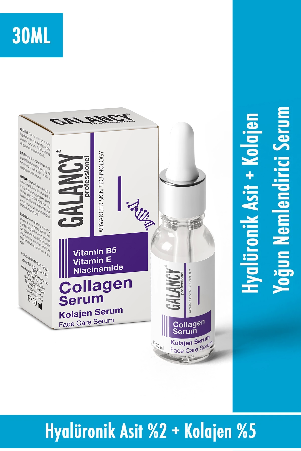 Collagen Serum Yaşlanma Karşıtı Kırışıklık Önleyici Kolajen Serum 30 ml