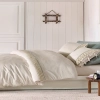 ECO COTTON TUĞSEN Ç.K NEVRESİM TAKIMI %100 OR.PA SATEN GÜPÜRLÜ BEJ 200X220 CM