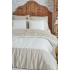 ECO COTTON HANZADE Ç.K NEVRESİM TAKIMI BEJ 200X220 CM