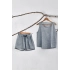 ECO COTTON HELEN KADIN ŞORTLU PİJAMA TAKIMI %100 ORGANİK PAMUK KETEN KARIŞIMLI ANTRASİT