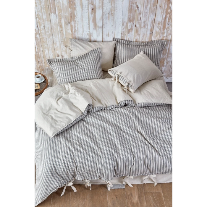 ECO COTTON ALA Ç.K NEVRESİM TAKIMI ANTRASİT 200X220 CM