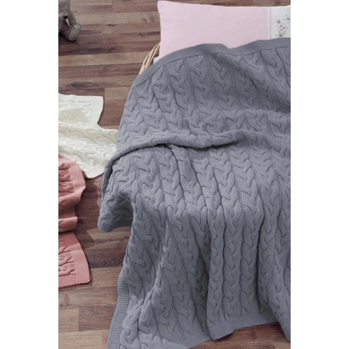 ECO COTTON BABY LOVE BEBEK BATTANİYESİ 80X90 GRİ