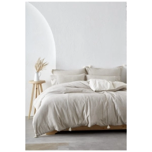 ECO COTTON DOĞA Ç.K NEVRESİM TAKIMI MÜSLİN BEJ 200X220 CM