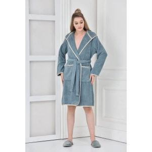 ECO COTTON ECOSOFT KADIN BORNOZ %100 ORGANİK PAMUK ARMÜRLÜ MİNT