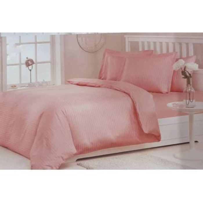 ÖZDİLEK NEVRESİM TAKIMI SOFT LINE ÇİFT KİŞİLİK KIREMİT