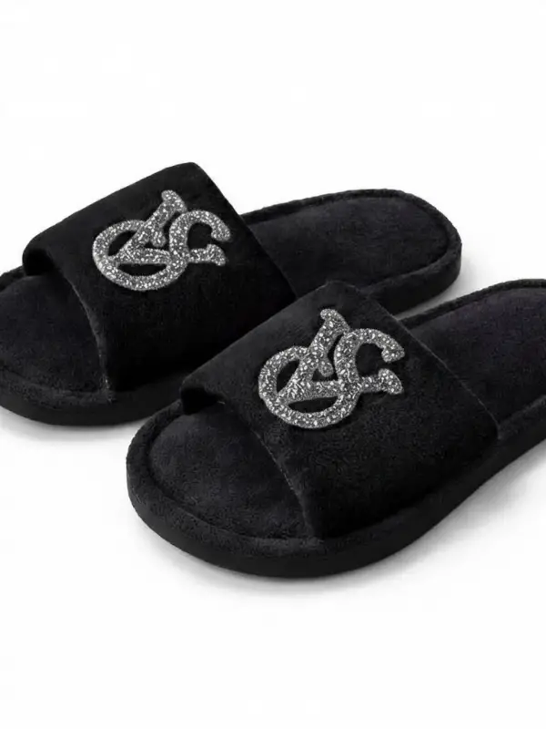 Kadife Ev Terliği Siyah