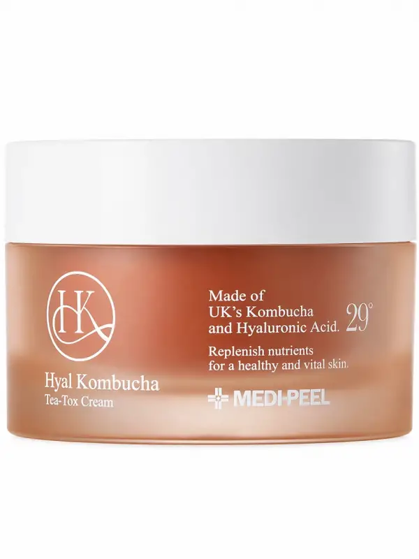 MEDIPEEL Hyal Kombucha Tea-Tox Cream 50 мл Двойной крем с 50% комбучей и церамидами