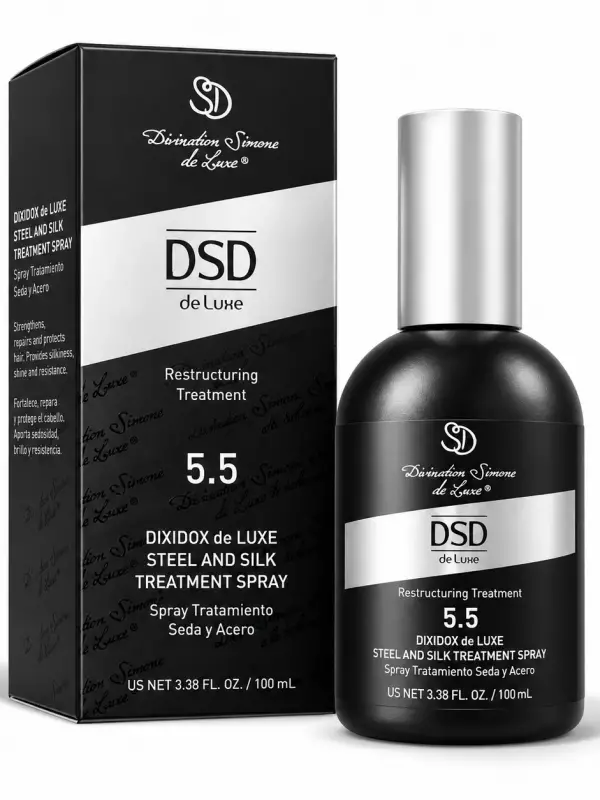 DSD de Luxe 5.5 Steel and Silk Treatment Spray — восстанавливающий спрей для сухих, ломких и повреждённых волос, 100 мл
