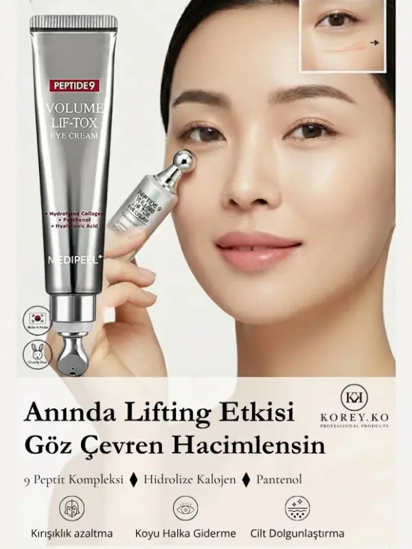 Medi-Peel Peptide 9 Shrink Lif-Tox Masaj Başlıklı Ödem ve Kırışıklık Karşıtı Lifting Göz Kremi  20 ml