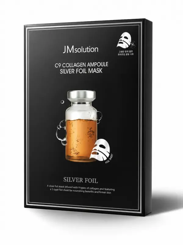 JMsolution C9 Collagen Ampoule Silver Foil Mask — набор тканевых масок с коллагеном, 10 × 35 мл