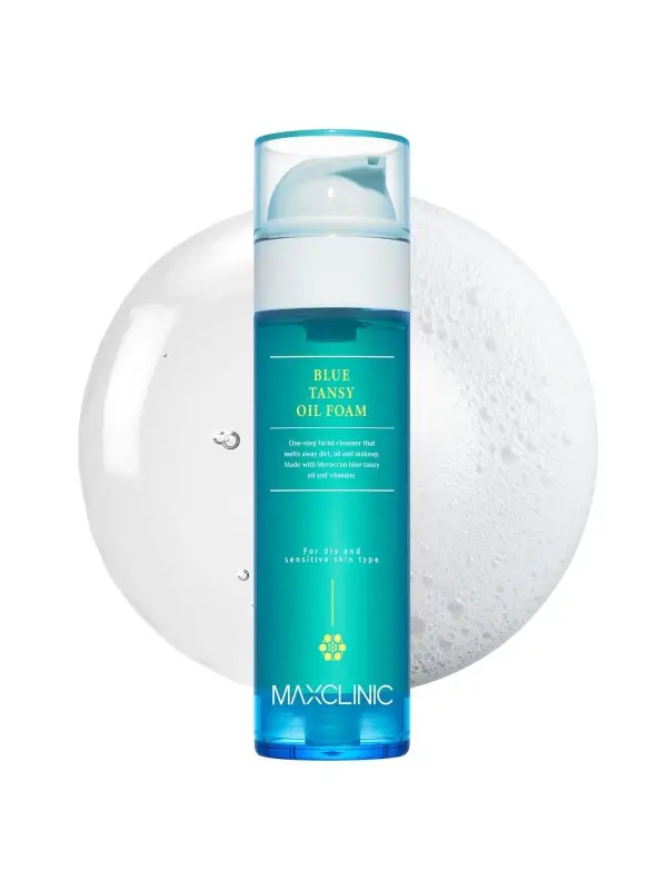 MAXCLINIC Blue Tansy Oil Foam Çift Etkili Yüz Temizleyici 110 gr