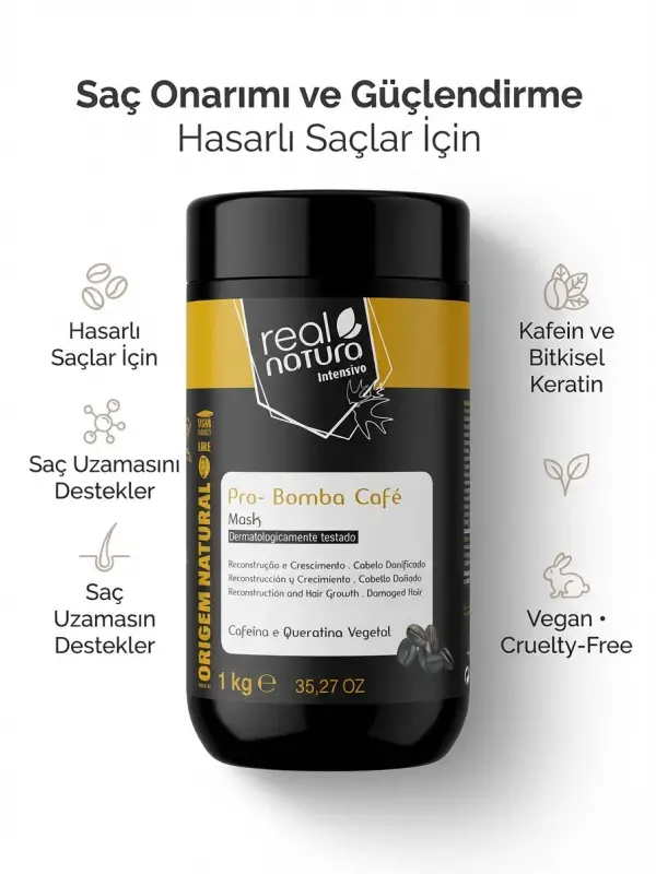 Real Natura Pro Reparación Bomba de Café Saç Maskesi 1 kg