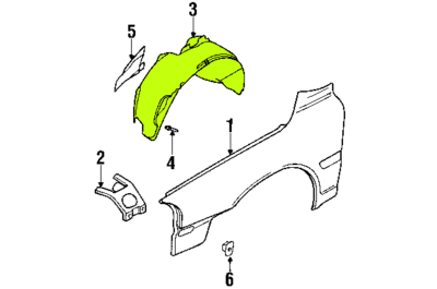 Volvo S80 Ön Çamurluk Davlumbazı Sağ 1999-2004 (Oem No:  8693966)