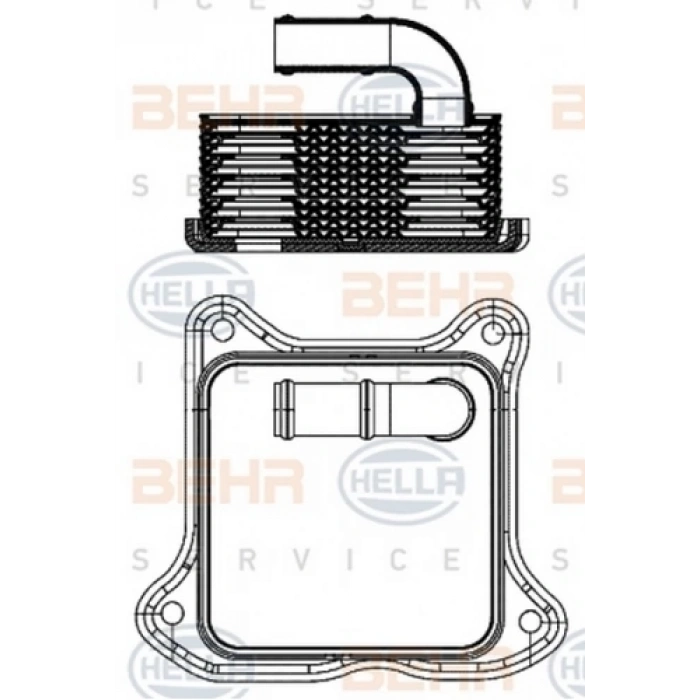 Golf6 Jetta Polo A1 A3 Leon 2010  Yağ Soğutucusu 8Mo 376 701 454 (Oem No:03F117021A)