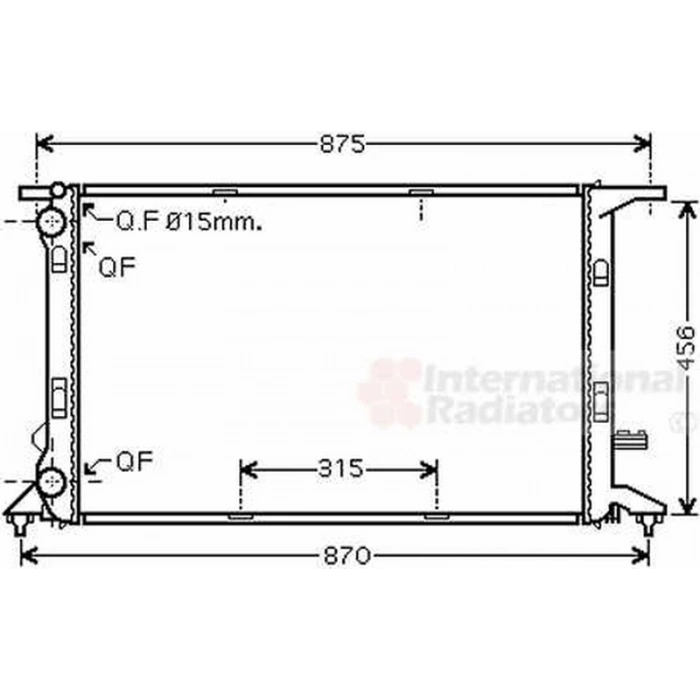 A4 A5 A6 Q3 Q5 2008  Su Radyatörü 8Mk 376 745 581 (Oem No:8K0121251L)