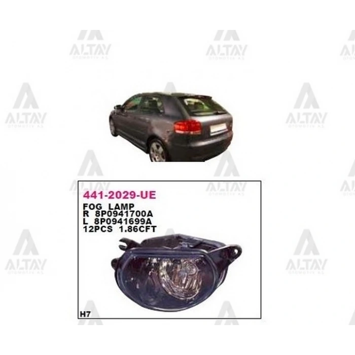 Sis Lambası A3 Q7 2004-2008 Sağ (Oem No:8P0941700A) (Adet)