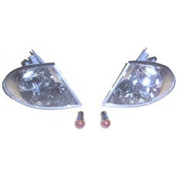 1998-2001 Bmw 3 Serisi Sd- Modifiye Ön Sinyal Sağ-Sol Set 2 Parça Beyaz-Nikelajlı (Far Tarafı Düz) (Adet)