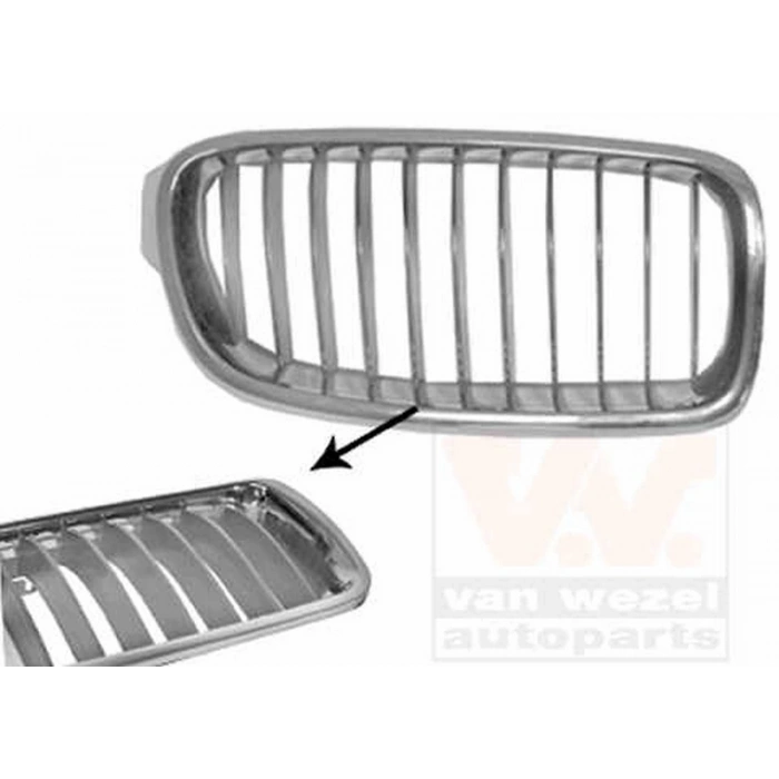 2012-2014 Bmw 3 Serisi Ön Panjur Sağ Nikelajlı İç Petekleri Gri (Modern Line) (Tw) (Adet) (Oem No:51137263480)