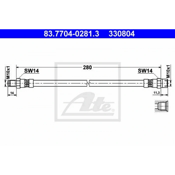 E32 E34 1990 1999 Fren Hortumu Ön Sağ Sol (Oem No:34321159891)