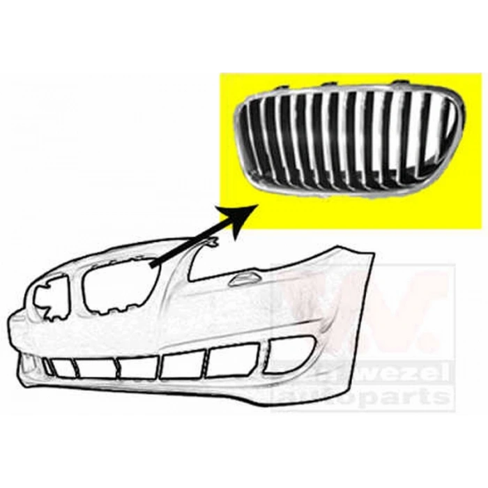 Bmw 5 Serisi 2010-2013 Ön Panjur Sol Nikelajlı İç Petekleri Siyah (Tw) (Adet) (Oem No:51137203649)