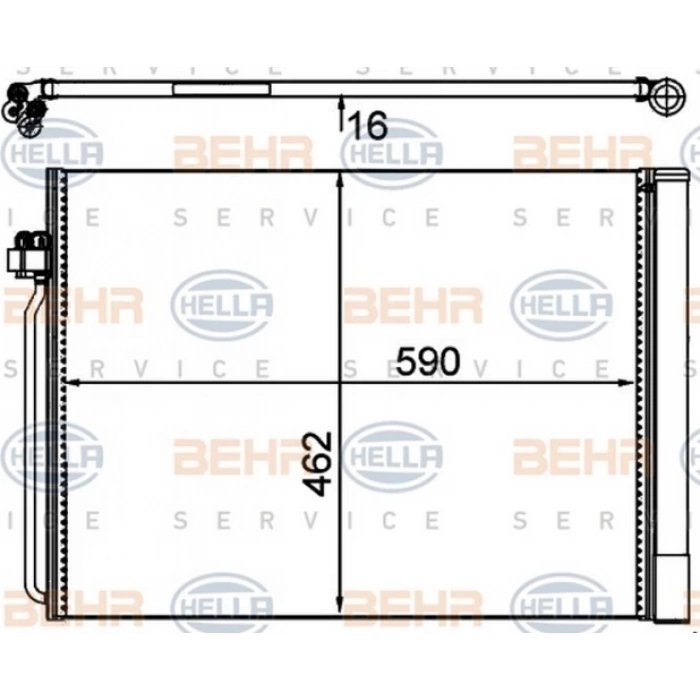X5 E70 X5 E70 Lci X5 F15 X6 E71 X6 F16 2007 2018 Klima Radyatörü  (Oem No:64509239992)