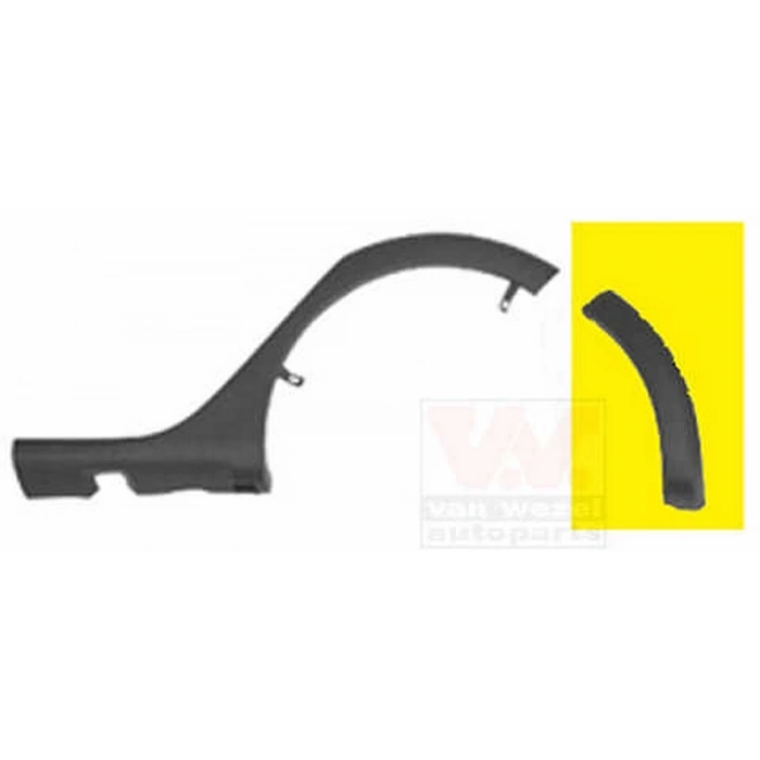 2013-2019 Dacıa Sandero Arka Tampon Dodik Plastiği Sol Siyah Kısa (Adet) (Oem No:850778982R)