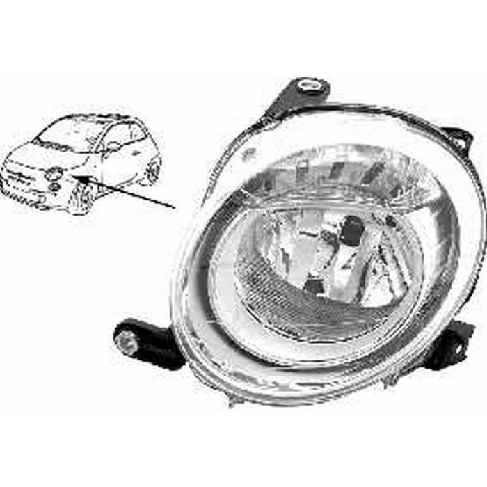 Fiat 500 2007-2014 Far Sol Elektrikli Motorlu (Oem No:51787492)