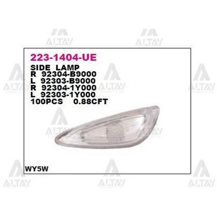 Sinyal Lambası Çamurluk I-2010 2013-2018 Picanto 2013-2017 Sağ (1 Adet) (Oem No: 223-1404R-Ue)