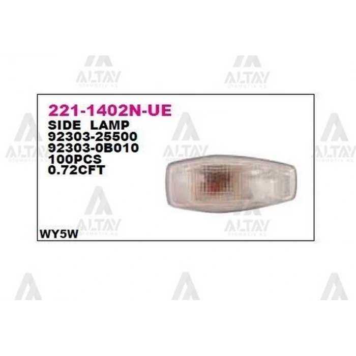 Sinyal Lambası Çamurluk Getz 2002-2005 İ10 2008-2012 Matrix 2001-2005 (Oem No:92303-25500) (Adet)