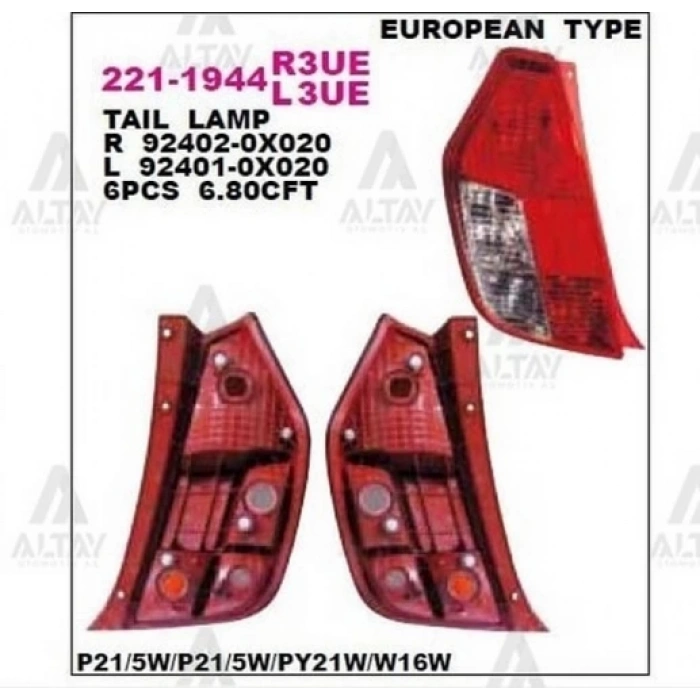 Stop Lambası İ10 2008-2010 Sağ (1 Adet) (Oem No: 92402-0X020)