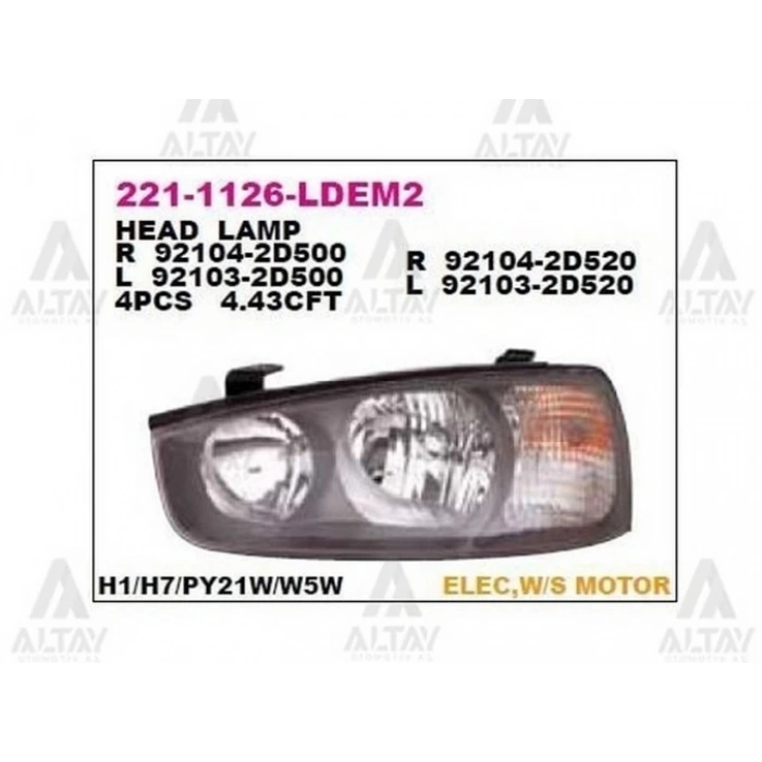 Far Sonata  1999-2002 Manuel Sol (1 Adet) (Oem No: 92103-38020)