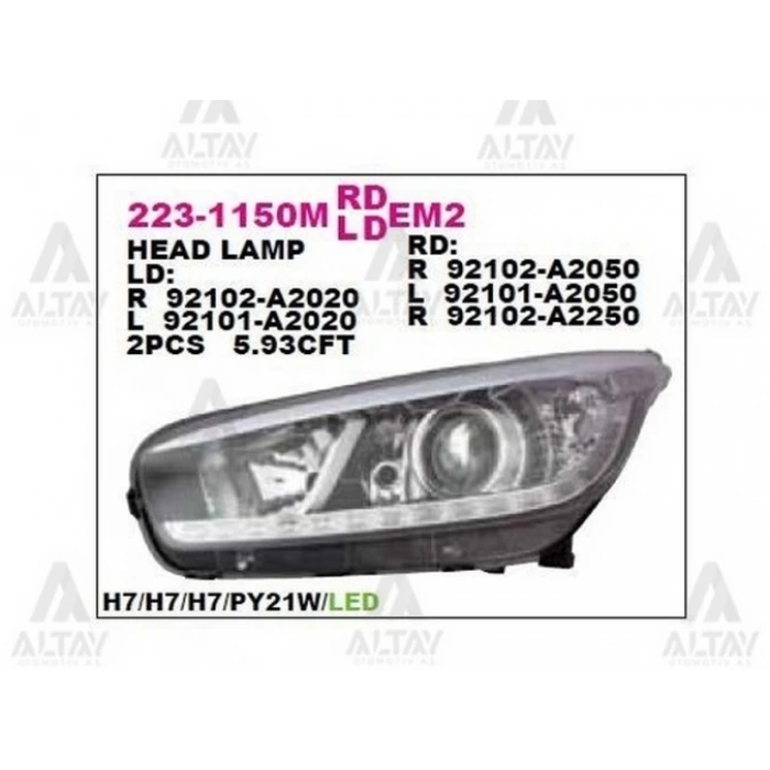 Far Ceed 2012-2018 Elektrikli Ledli Siyah Sol (Oem No:223-1150Lmldem2) (Adet)