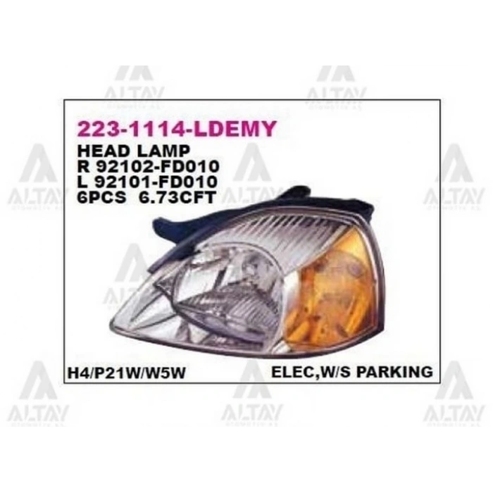 Far Rio 2003-2006 Motorlu Sarı Sol (1 Adet) (Oem No: 92101-Fd020)
