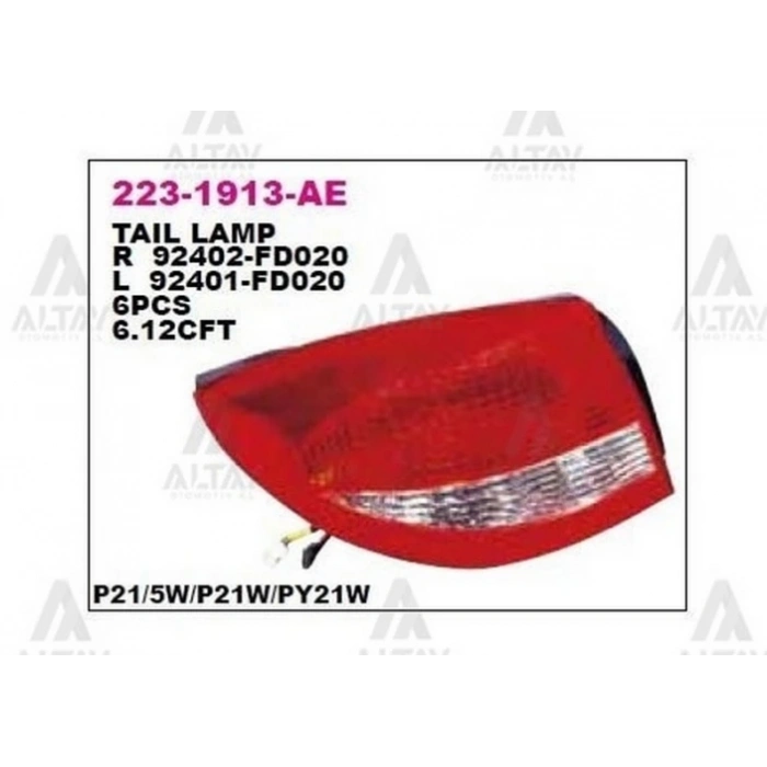 Stop Lambası Rio 2004-2005 Sedan Duylu Sağ (1 Adet) (Oem No: 92401-Fd020)