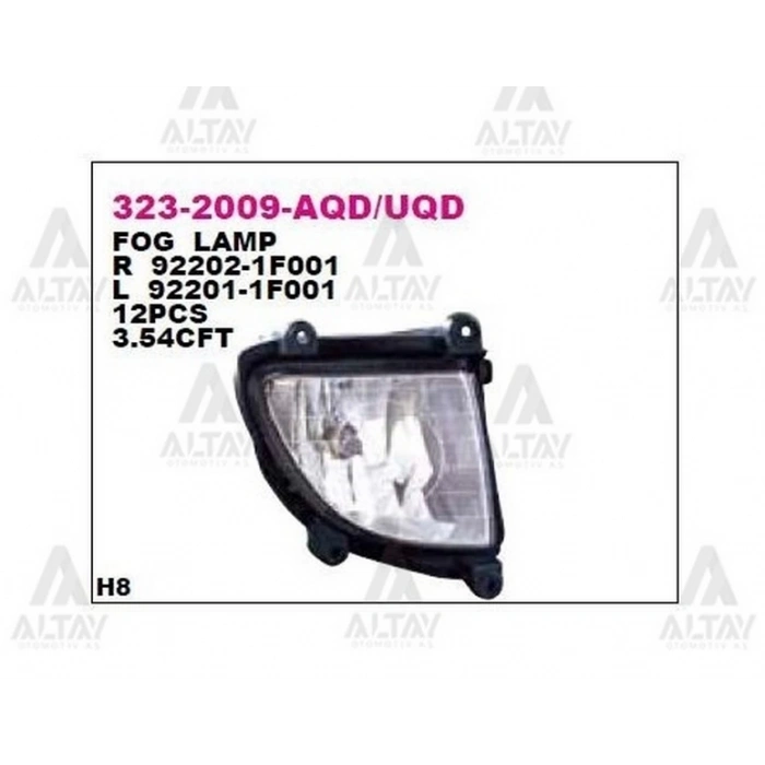 Sis Lambası Sportage 2005-2008 Ön Sağ (1 Adet) (Oem No: 323-2009R-Uqd)