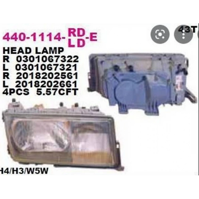 Mercedes W201 83 93 Far Sol  (Oem No:A2018207961)