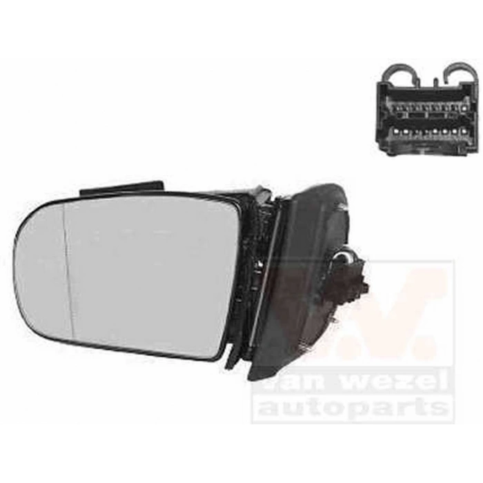 Mercedes 210 1999 2002 Dış Dikiz Aynası Sol 9Pın Katl.  Elek. Rezıs. Kapaksız Cam Dahıl (Oem No:A2108101176)