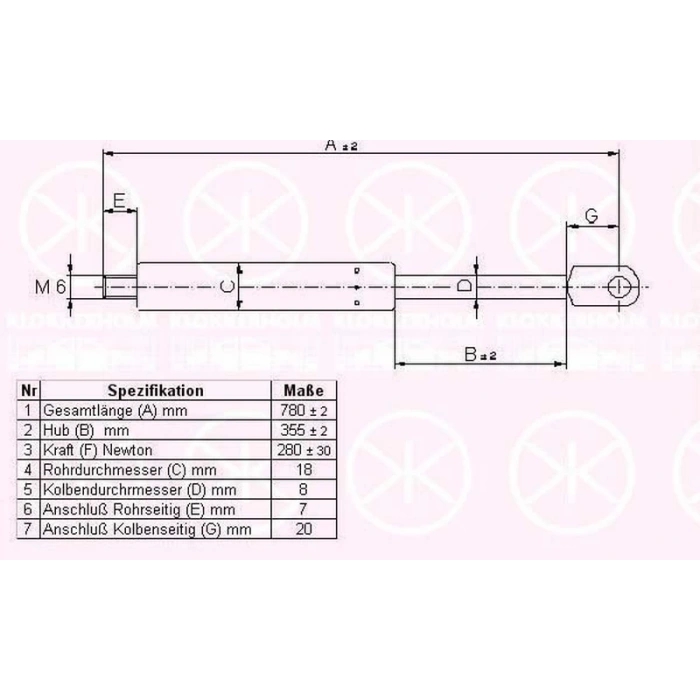 Mercedes W124 201 83 95 Motor Kaput Amortisörü  (Oem No:A2018800329)