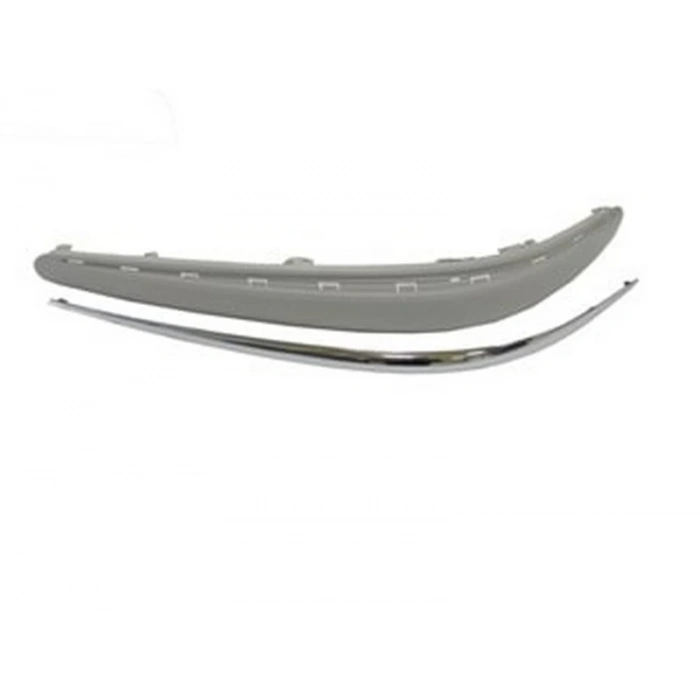 Mercedes E Class 2003-2006 Ön Tampon Bandı Sol Gri Astarlı - Nikelaj Çıtalı Sensör Deliksiz (Tw) (Adet) (Oem No:2118800512)