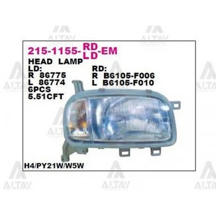 Far Micra  1993-1997 Sağ (1 Adet) (Oem No: B6105-F006)