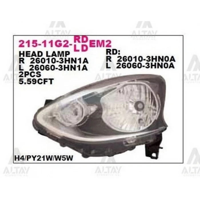 Far Micra 2014-2018 Sol (1 Adet) (Oem No: 26060-3Hn1A)