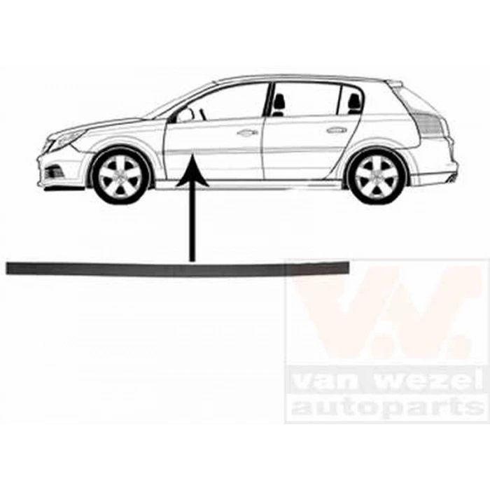 Opel Vectra C 2002 2008 Kapı Bandı Ön Sol Astarlı (Oem No:5171073)